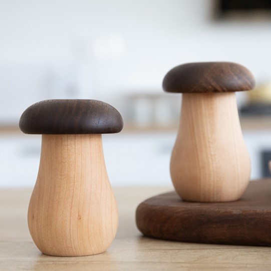 Hũ Tăm Hình Nấm GIBA, Lọ đựng tiêu, hũ đựng gia vị phụ kiện decor chụp ảnh sản phẩm món ăn