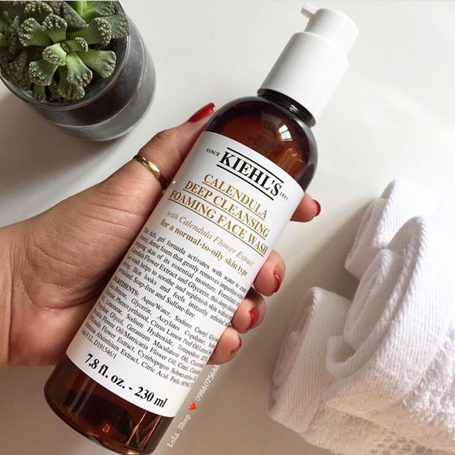 [CÓ HÓA ĐƠN LOTTEDUTYFREE] Sữa rửa mặt hoa cúc Kiehl Kiehl's CALENDULA DEEP CLEANSING FOAMING FACE WASH 230ml | BigBuy360 - bigbuy360.vn