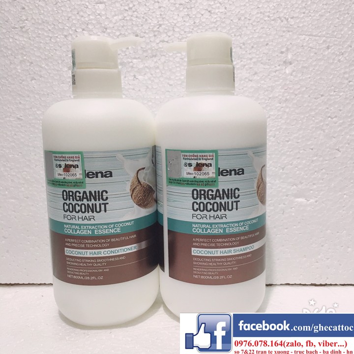 DẦU GỘI XẢ TINH DẦU DỪA SELENA ORGANIC COCONUT