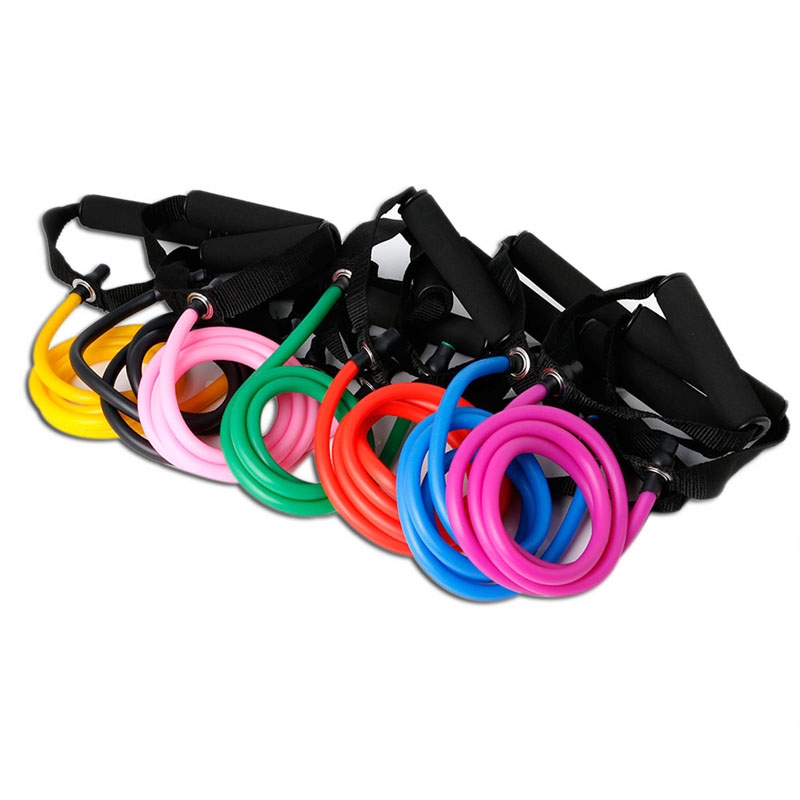 Fitness Resistance Band Rope Tube Latex Elastic Exercise For Gym Yoga Pilates