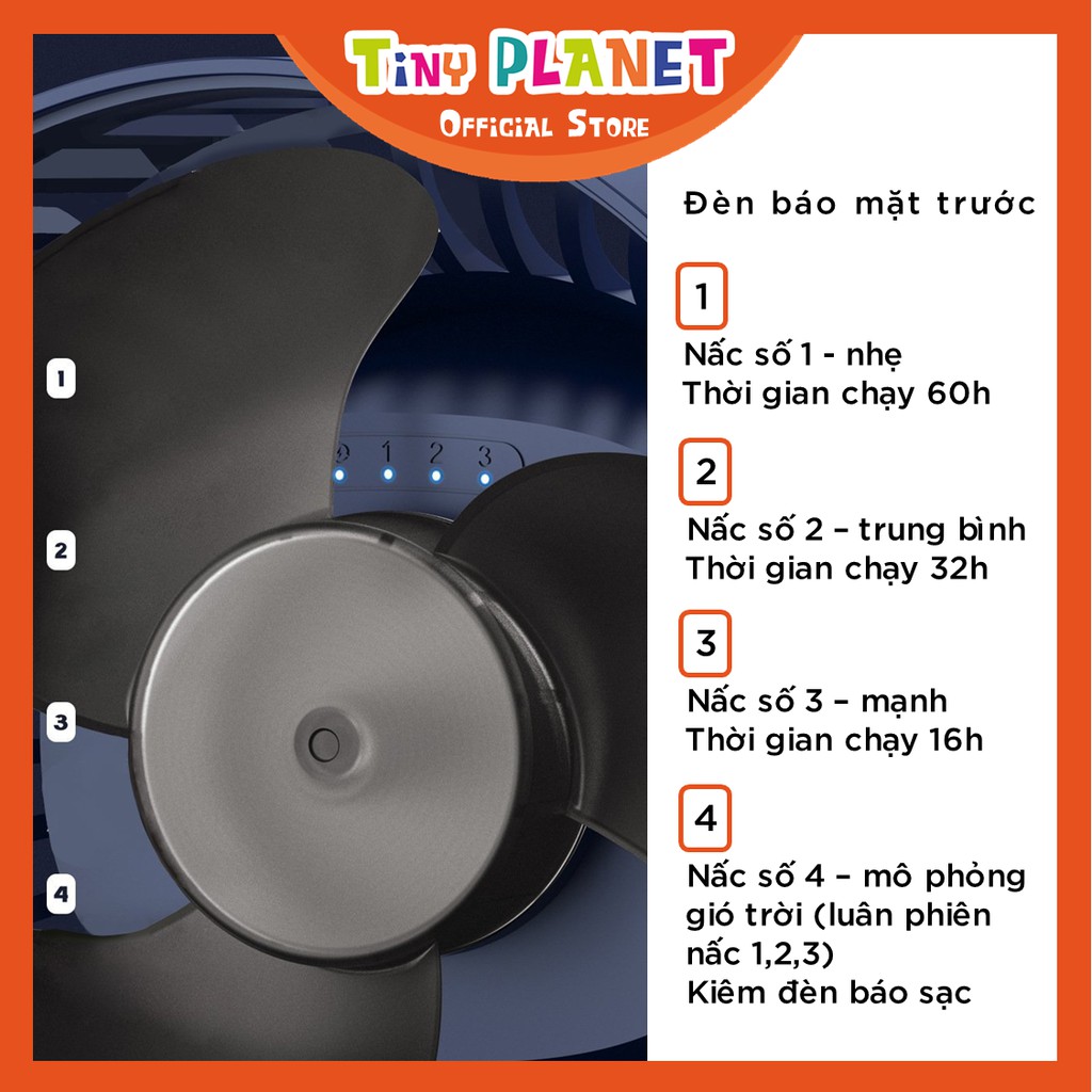 [MẪU 2021] Quạt mini JW-GF07 cỡ lớn pin 10000mah kẹp bàn, xe đẩy, sử dụng văn phòng, du lịch | BigBuy360 - bigbuy360.vn