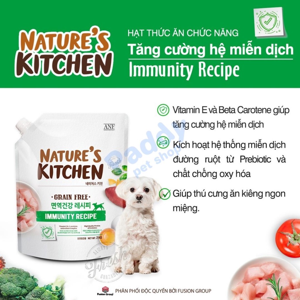  [2kg] Hạt ANF Nature’s Kitchen Chăm Sóc Sức Khỏe Cho Chó Mọi Lứa Tuổi