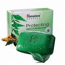 Xà phòng tắm giảm mụn mịn da Himalaya neem và nghệ tây 75g