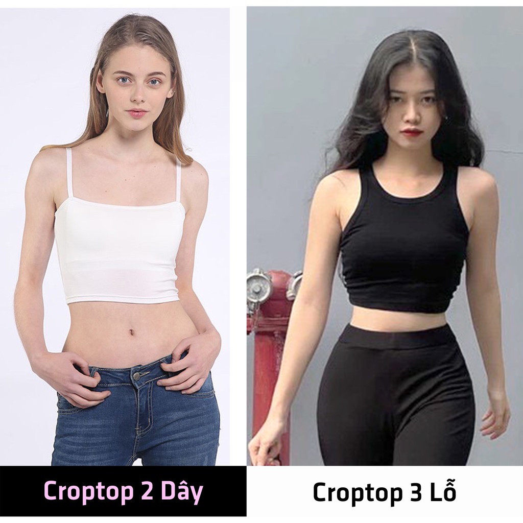 Áo Thun Croptop 2 Dây Thoitrang24h 3 Lỗ Basic Chất Liệu Thu Gân Dày | BigBuy360 - bigbuy360.vn