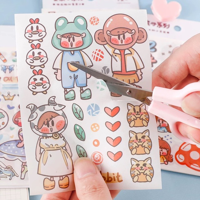 Set 4 tờ stickers dễ thương