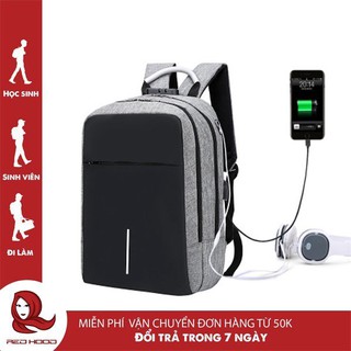 Balo laptop chống trộm có cổng sạc usb balo nam redhood