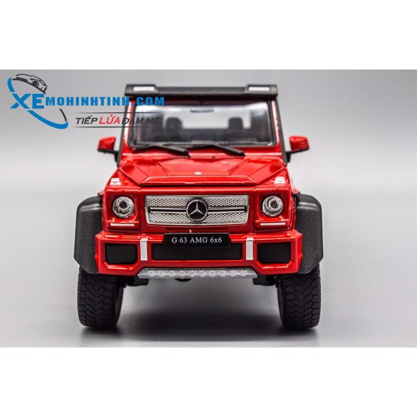 Xe Mô Hình Mercedes Benz G63 6X6 1:24 Welly ( Đỏ )