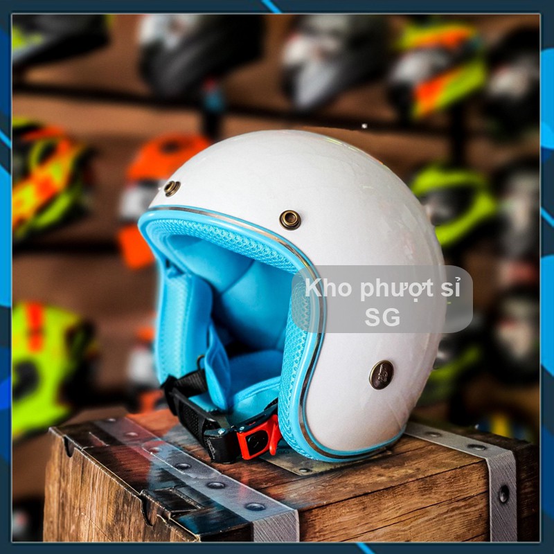 Mũ bảo hiểm 3/4 ntmax hồng nhám lót xanh biển siêu cá tính nhiều màu chọn lựa
