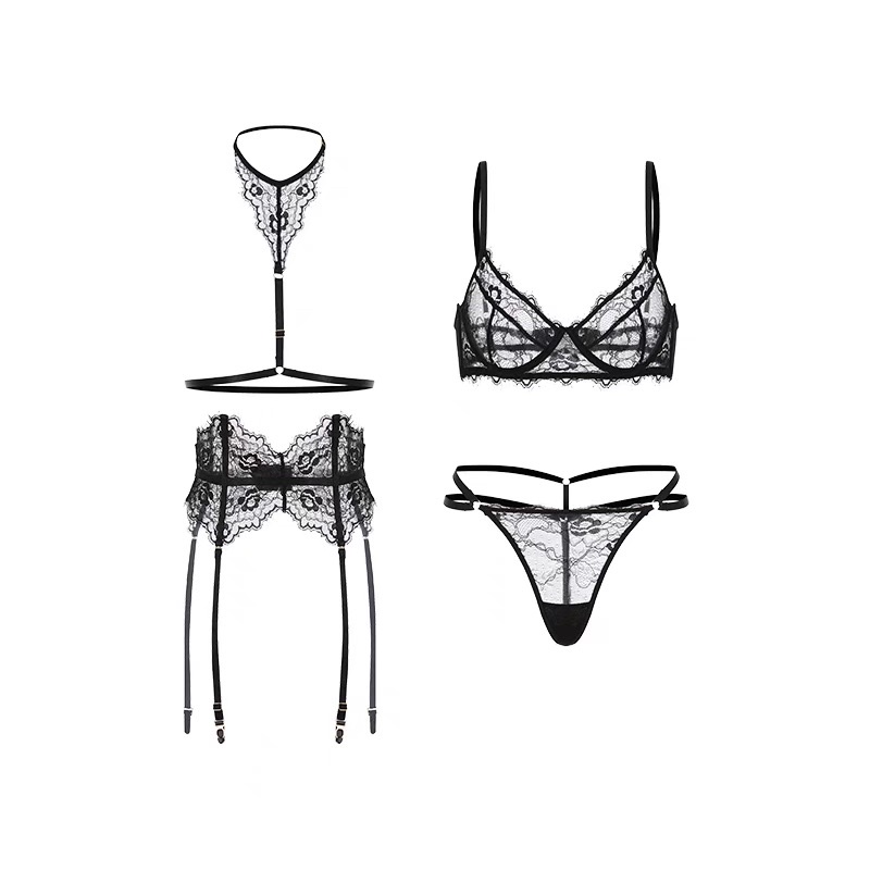 Mã QR1234 - Nội Y Ren Mỏng Kèm Gater Có Xương Tôn Eo Gợi Cảm - Đồ Lót Nữ Sexy @lingerie.smtoys | BigBuy360 - bigbuy360.vn
