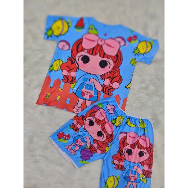 Bộ tay ngắn quần đùi thun lạnh 3d thái cho bé (size đại)