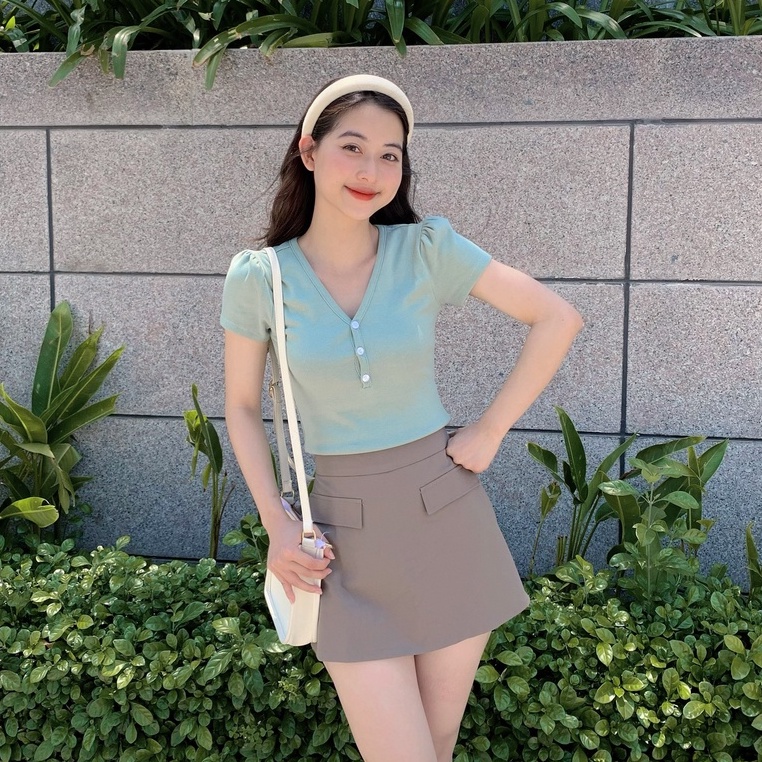 Áo DALI - Áo basic cổ tim