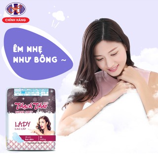 Băng vệ sinh ban đêm Thạch Thảo Lady 28cm thấm hút và kháng khuẩn – Gói 5 miếng