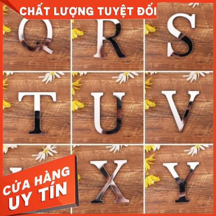 Chữ cái tráng gương độc đáo cho trang trí tường