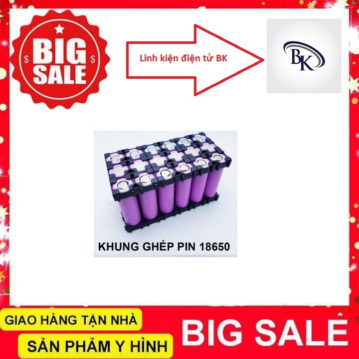 Combo 10 khung ghép pin đôi 18650- Linhkiendientubk