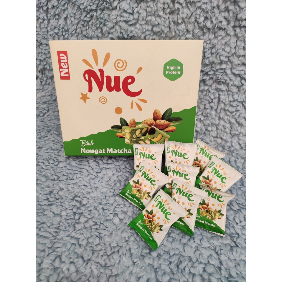 1 THÙNG 24 HỘP NOUGAT MATCHA 210G/HỘP - KẸO HẠT - BÁNH HẠNH PHÚC