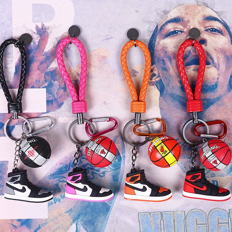 Móc khóa hình chiếc giày bóng rổ AJ mini ba chiều sáng tạo thời trang cá tính cho nam nữ