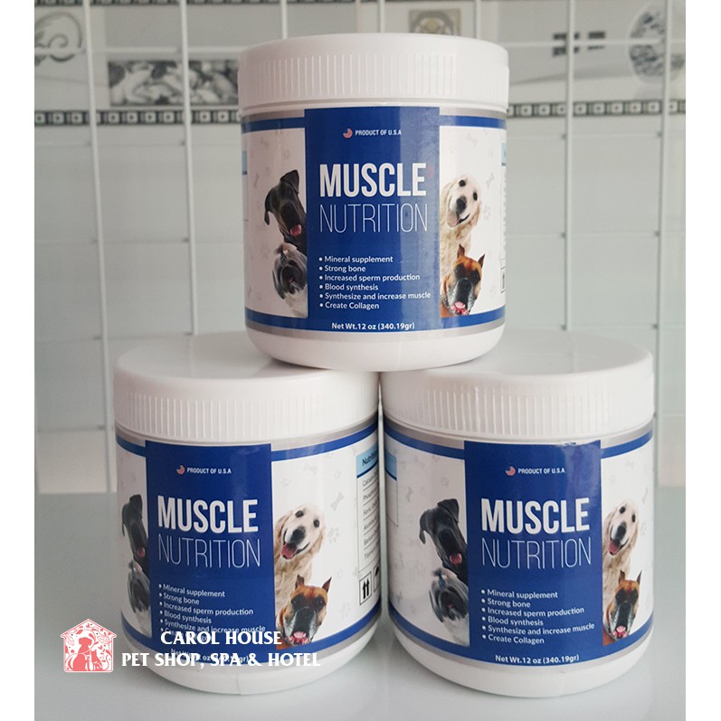 Muscle Pet Nutrition - Khoáng Dành Cho Chó Giúp Tăng Cơ Bắp, Tạo Nạc, Đẹp Lông Da, Kích Thích Ăn 340gr