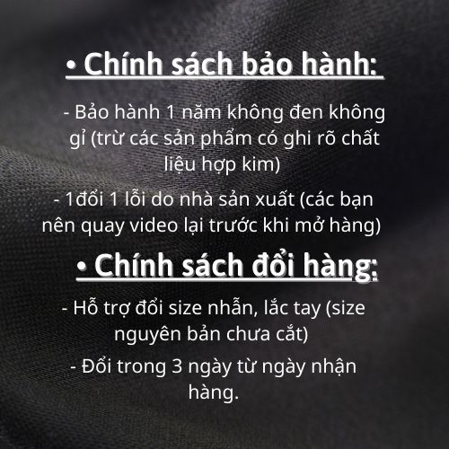 Dây chuyền mặt rắn thép titan không đen không gỉ