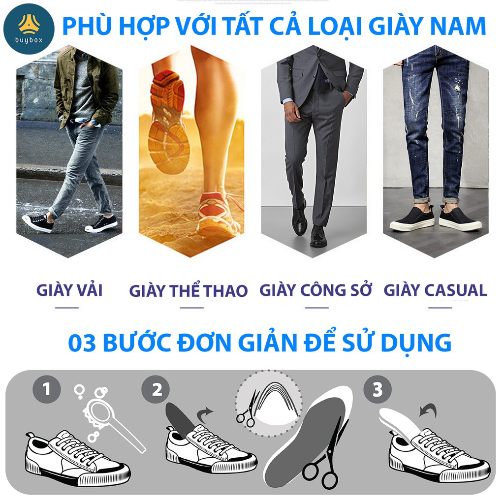 Lót giày thể thao EVA êm chân có cấu trúc tổ ong thoáng khí buybox BBPK25