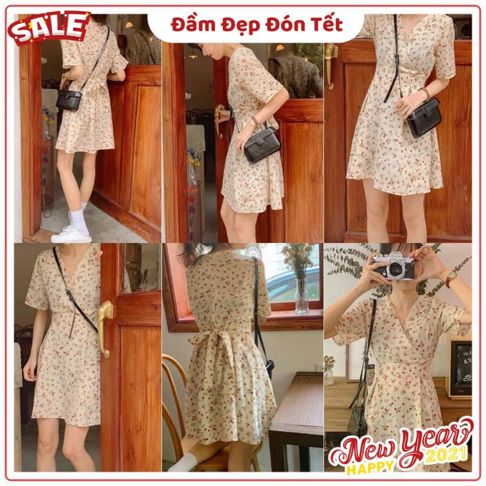 Đầm xinh Summer Dress hoạ tiết Hoa nhí chất voan mát kèm lớp lót trong ,thiết kế nơ sau lưng có khoá kéo | BigBuy360 - bigbuy360.vn