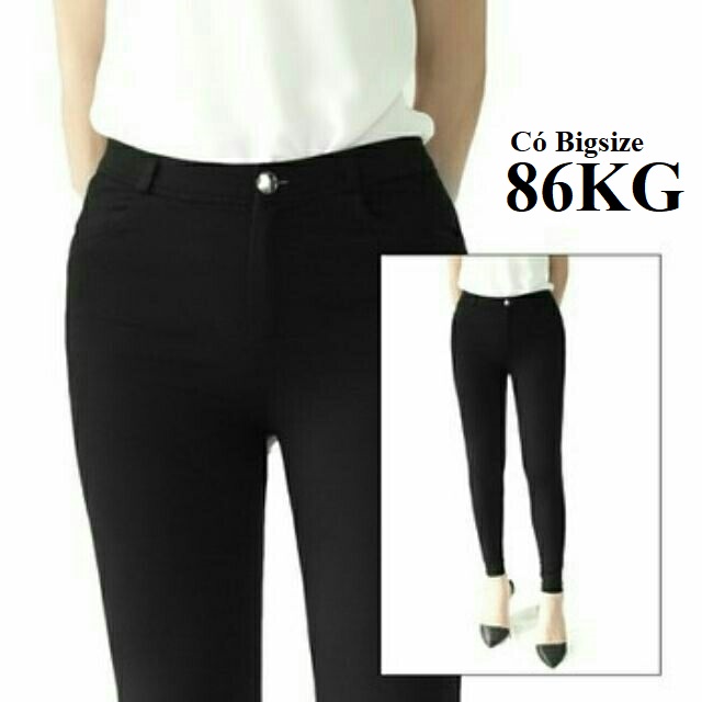 Quần Tregging Khuy Cúc Giữa, Vải Thun Cotton Viscose Dày Đẹp, Co giãn tốt, có big size 90KG cho người mập oversize