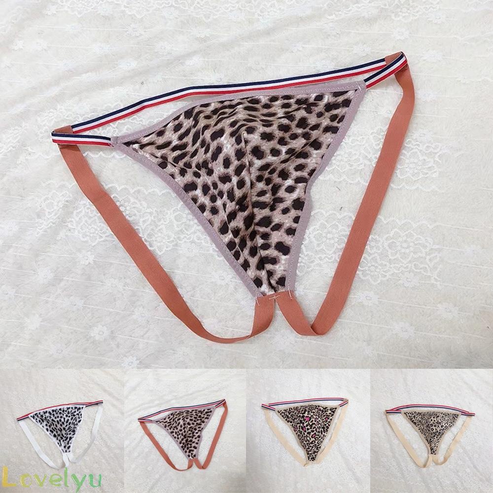 &lt;READY STOCK&gt;Men's Underwear Fashionable High Elasticity Leopard Print Low Waist Plus Size100% brand new！