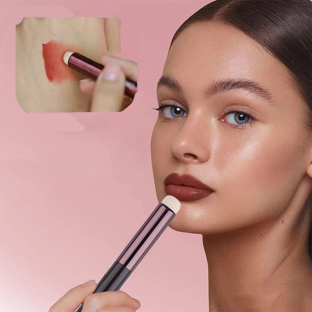 1 Cọ Trang Điểm Son Môi/Che Khuyết Điểm Mini Đầu Tròn Siêu Mềm Và Lì Đa Năng