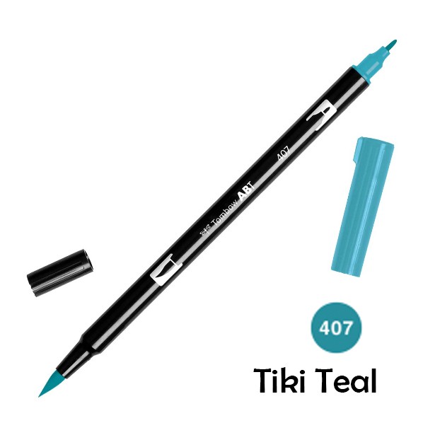 Cọ Vẽ Hai Đầu Tombow 407 Tiki Teal
