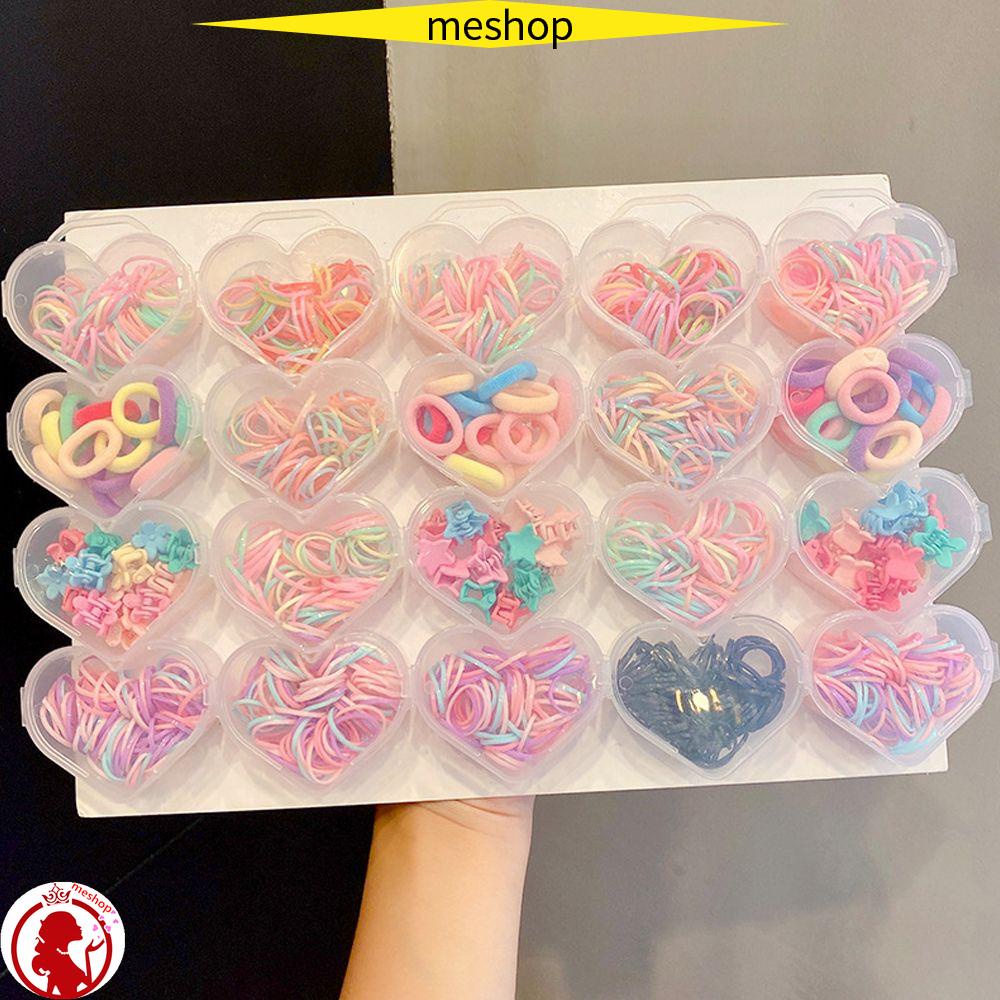 Dây Buộc Tóc Cao Su Co Giãn Hình Trái Tim Hoạt Hình Dễ Thương