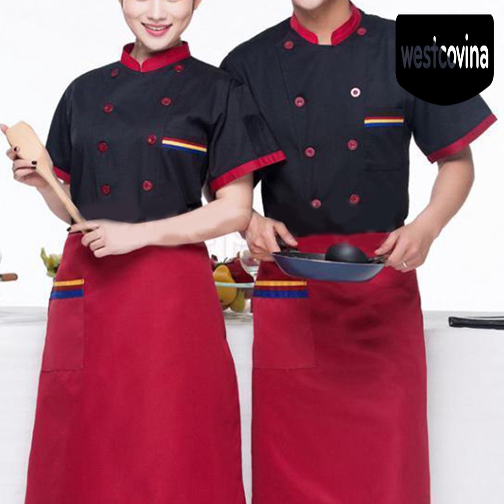 [Hot]☀ Áo Khoác Đầu Bếp Cổ Đứng Unisex