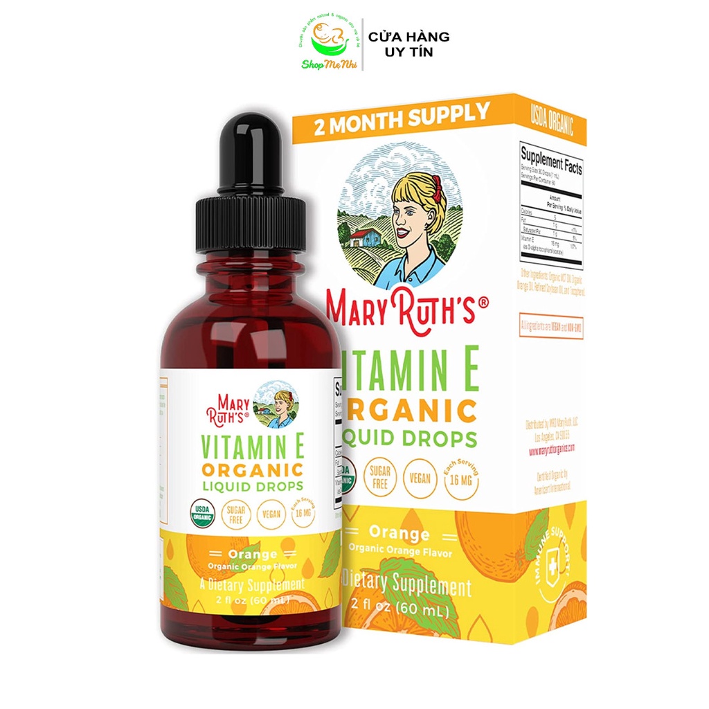 Vitamin E hữu cơ dạng lỏng Mary Ruth’s 60ml.