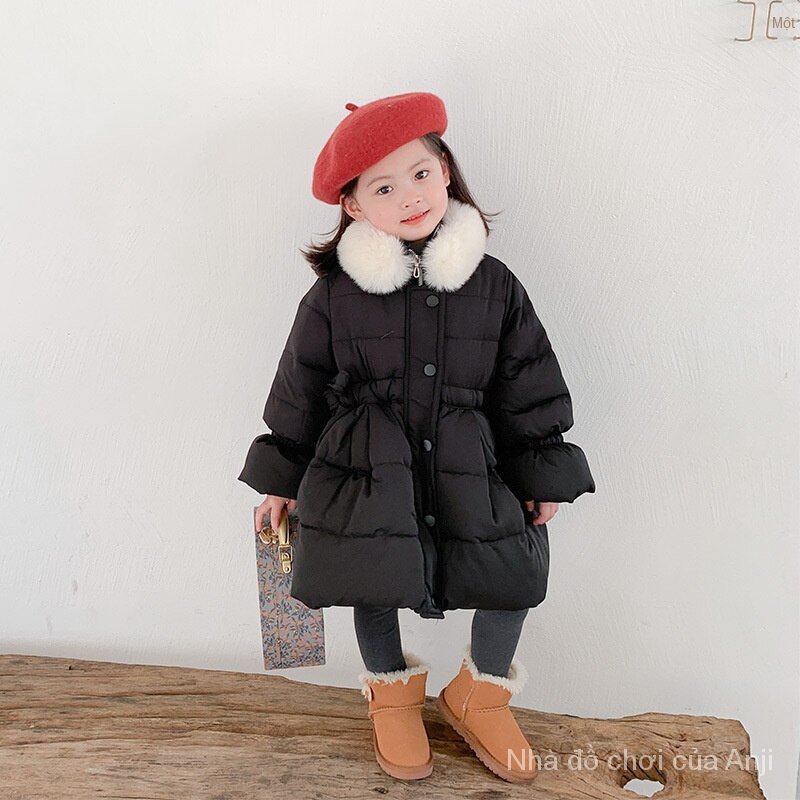 Girls Cotton Coat Winter Children Clothing Baby Waist Bread Jacket