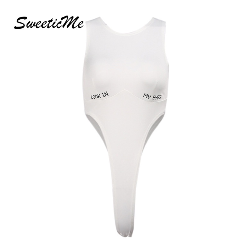 Áo liền quần Sweeticme Cổ Tròn Không Tay Thêu Họa Tiết Gợi Cảm 2021