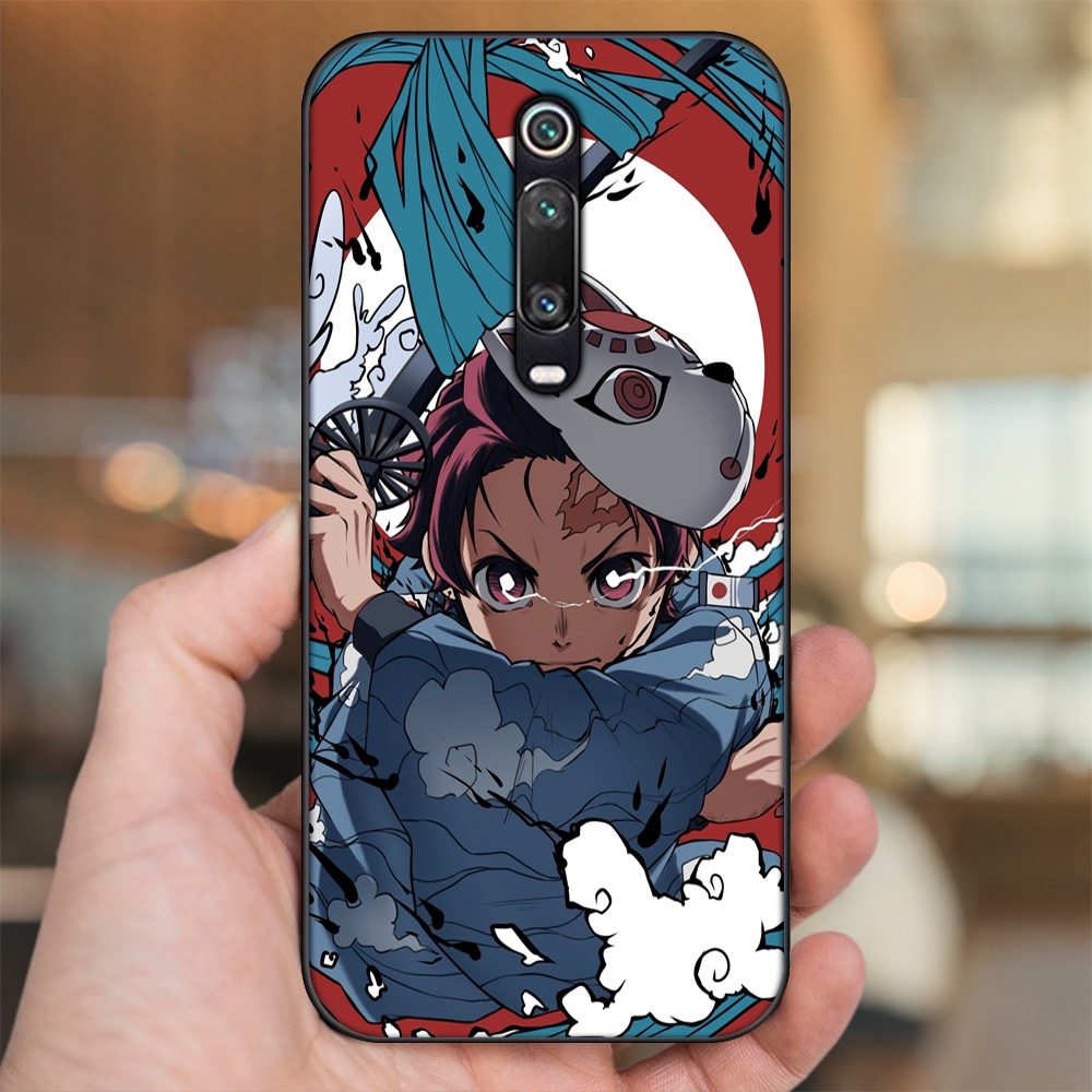 Ốp lưng Xiaomi K20, K20 Pro, Mi 9T viền đen in hình Tanjiro Kimetsu No Yaiba