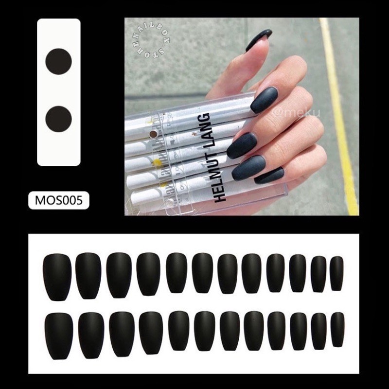 Bộ 24 móng giả D021 dáng móng dài ( Tặng kèm dũa và keo )