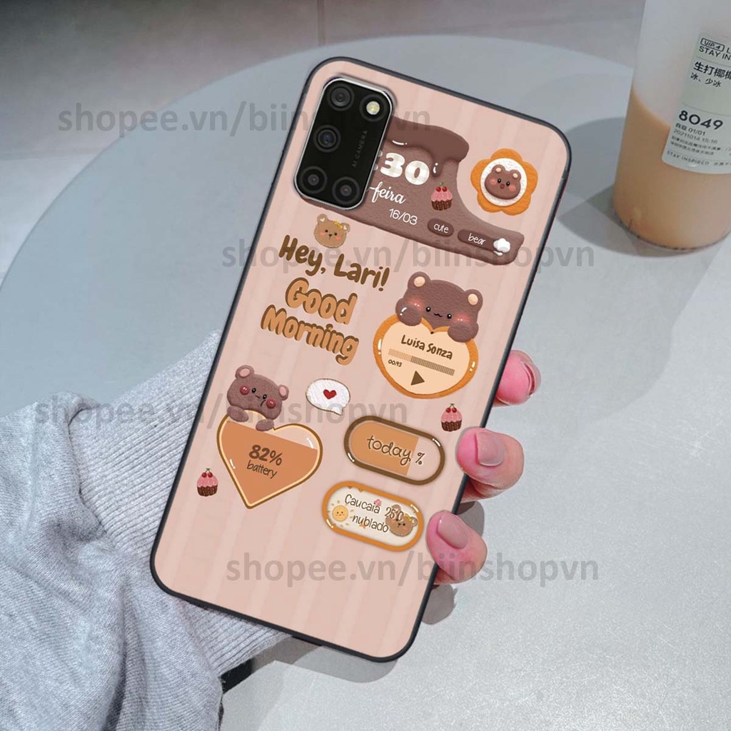 Ốp Oppo A52 / A92 in 3D icon gấu nổi siêu xinh, siêu đáng yêu, cá tính phong cách