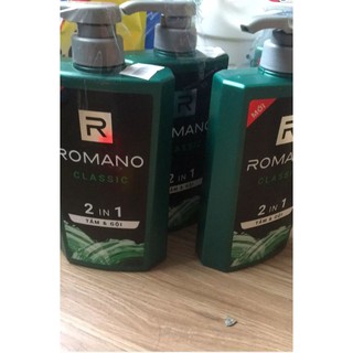Dầu tắm gội romano 2in1 650ml