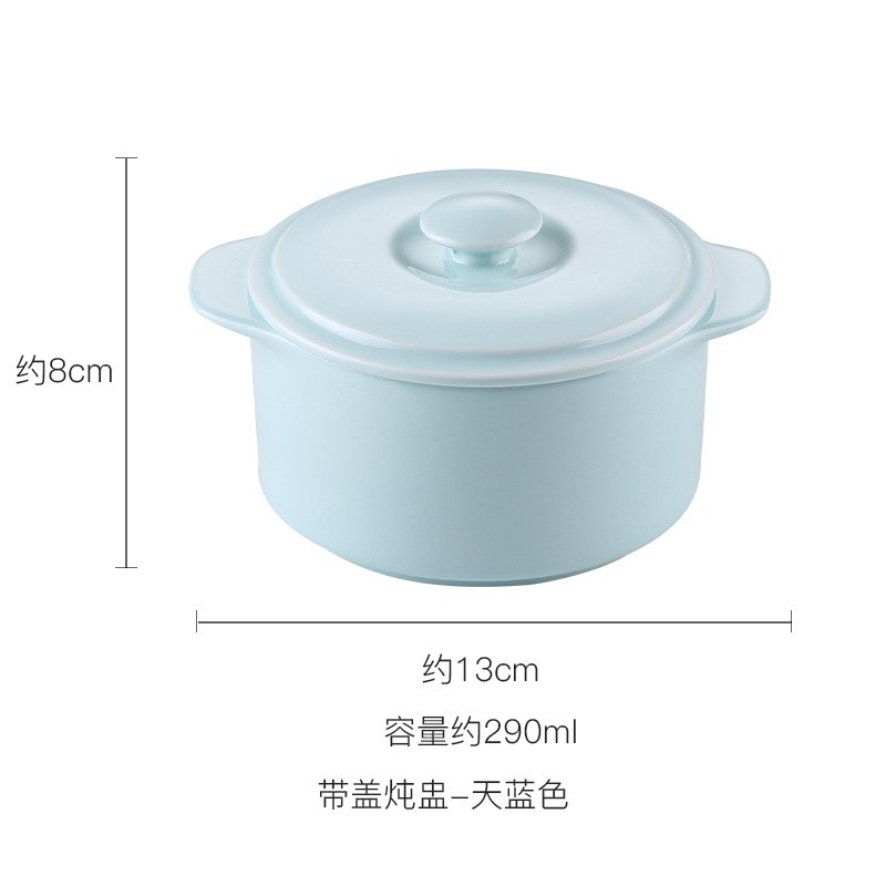 PVN32618 Tô úp mì, bát sứ có nắp, nồi sứ ăn cháo, phở có nắp và tay cầm tiện lợi, món quà tặng xinh xắn T2 .