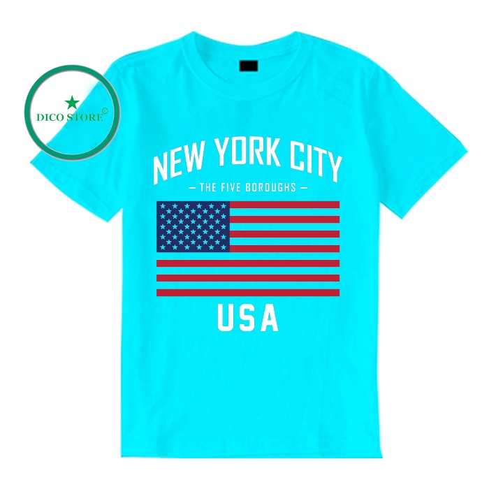 Áo Thun Nam Nữ New York  Tay Ngắn Vải Thun Cotton Mềm Mịn