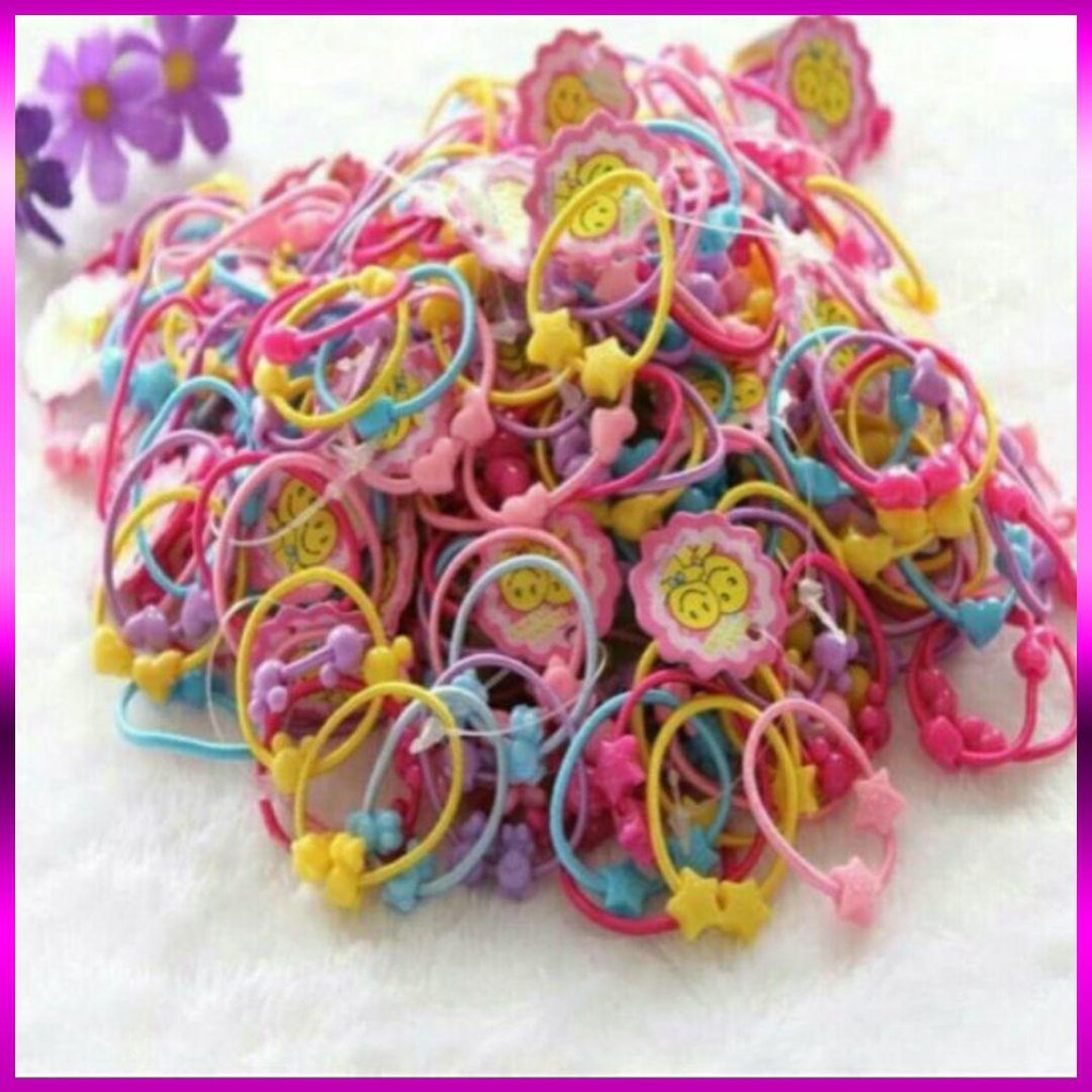Set 50 dây buộc tóc bé gái