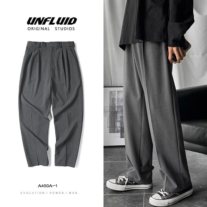 Quần vải nam hàn quốc ống rộng phong cách trẻ trung | kiểu dáng baggy unisex 2Xstore
