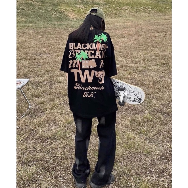 [ Rẻ vô địch ] Áo thun cotton tay lỡ dáng rộng unisex - Cây Dừa