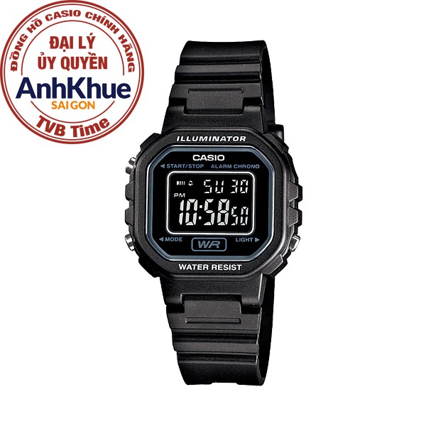 Đồng hồ nữ dây nhựa Casio chính hãng Anh Khuê LA-20WH-1BDF (30mm)