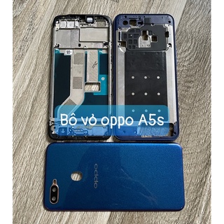 Bộ vỏ oppo A5s ,kèm khay sim,phím,kính camera