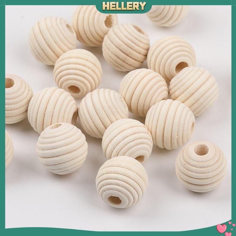 Bộ 100 Hạt Gỗ Hình Tổ Ong Dùng Làm Trang Sức