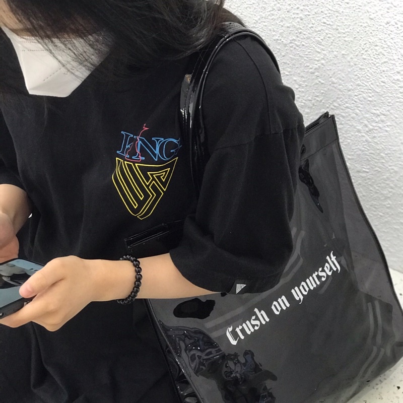Túi Tote THECOY Trong Suốt Màu Đen
