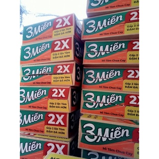 Thùng 30 gói mì tôm 3 miền chua cay 30*65g