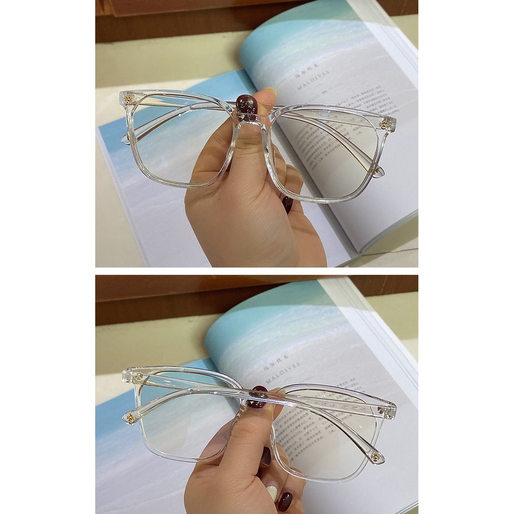 Mắt kính gọng tròn trong suốt chống ánh sáng xanh cho nam nữ