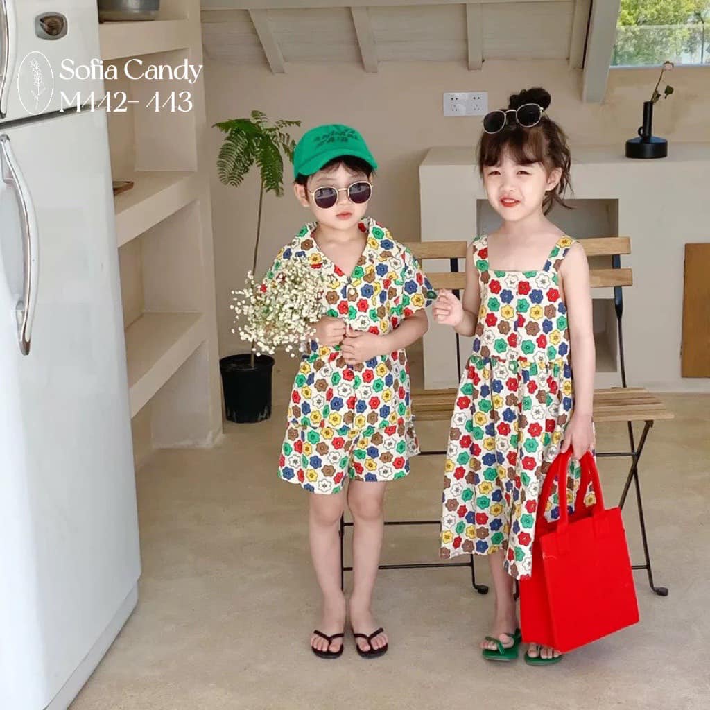 Đầm hai dây hoa vintage Sofia CAndy cực yêu