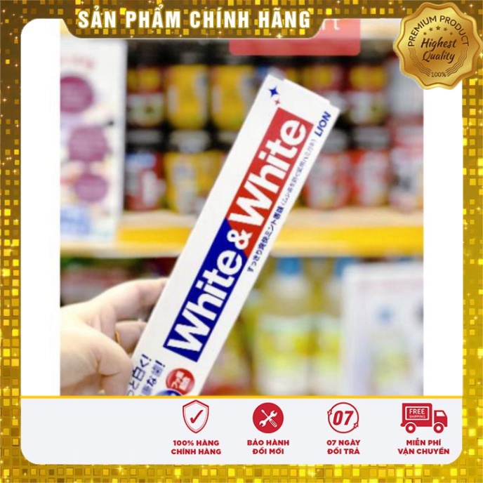Kem đánh răng White & White Nhật Lion 150g